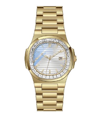 Top Quality Bling Bling Rhinestone Watch For Business Stainless Steel Crystal Number Wrist Watch